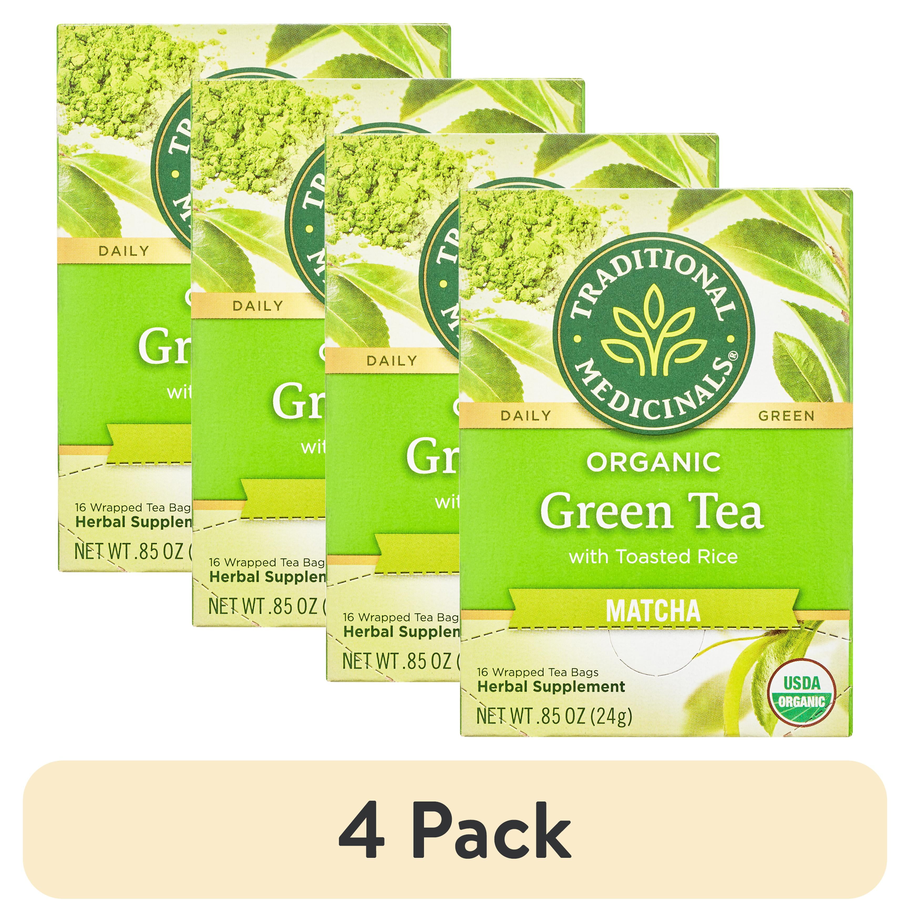 (4 pack) Traditional Medicinal Green Tea Matcha with Toasted Rice