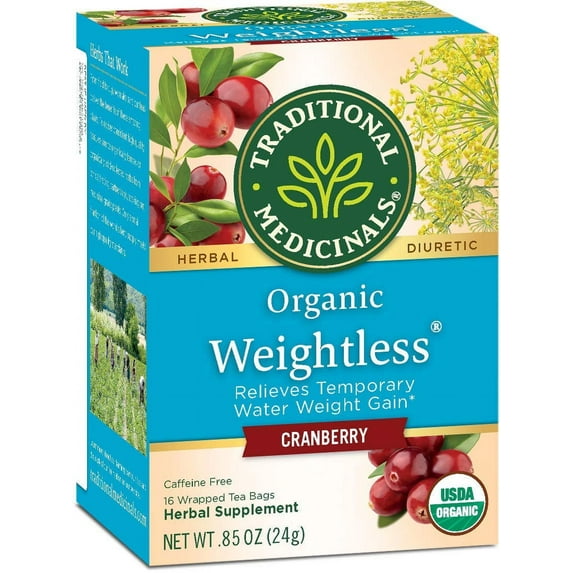 Traditional Medicinals Weightless Cranberry Women's Tea Organic, 16 CT (Pack - 6)