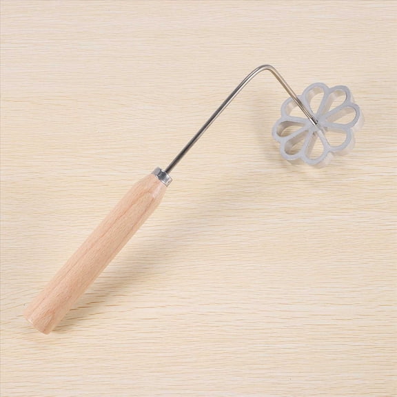 Traditional Mexican Bunuelera Rosette Timbale Iron Set with Handle, Flower Pastry Bunuelo Maker Cutter Kitchen Gadget