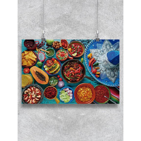Traditional Mexican Food Table Poster -Image by Shutterstock