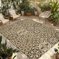 thumbnail image 1 of Traditional Morocco Outdoor Rug for Patio/Deck/Porch, Non-Slip Large Area Rug 6 x 9 Ft, Vintage Abstract Geometric Art Brown Indoor Outdoor Rugs Washable Area Rugs, Camping Rug Carpet Runner, 1 of 8