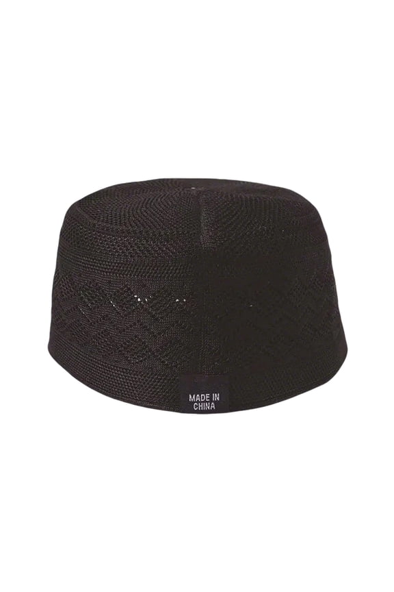 Traditional Muslims Prayer Hat Breathable Kufi Hat with Hollowout Pattern for Cultural Event and Religious Gathering
