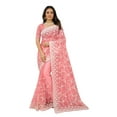 thumbnail image 1 of Traditional Net Saree With Unstitched Blouse, 1 of 4