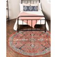 thumbnail image 1 of Traditional Nixa Collection Area Rug 7'10" Round - Brick Red, 1 of 5