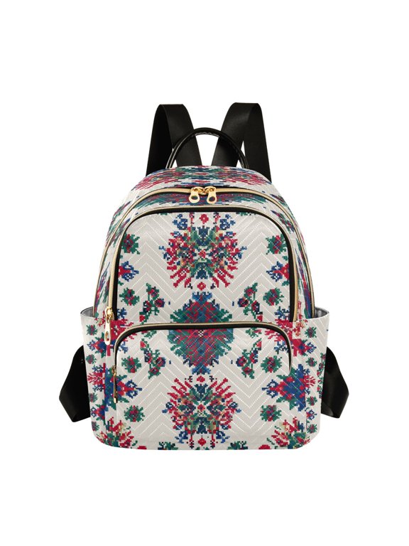 Traditional Nordic Knitted Patterns Quilted Backpack Fashion Daypack Commuter Bag for Women 14 L