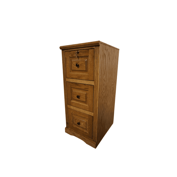 Traditional Oak 3 Drawer File Cabinet