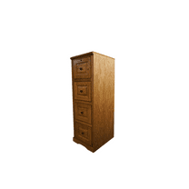 Traditional Oak 4 Drawer File Cabinet