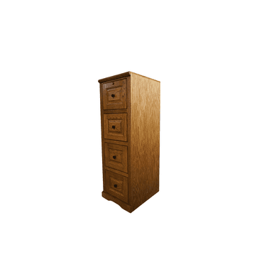Traditional Oak 4 Drawer File Cabinet