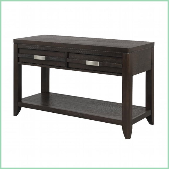 Traditional Oak Veneer Coffee Table for Living/Dining Room  2 Drawers + Lower Storage Shelf
