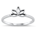 thumbnail image 1 of Traditional Open Lotus Ring .925 Sterling Silver Band Jewelry Female Male Unisex Size 5, 1 of 4