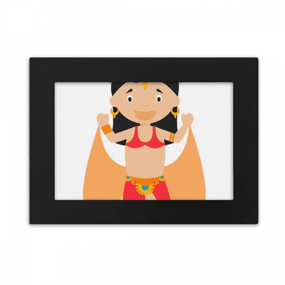Traditional Oriental Dancer Cartoon Desktop Photo Frame Ornaments Picture Art Painting