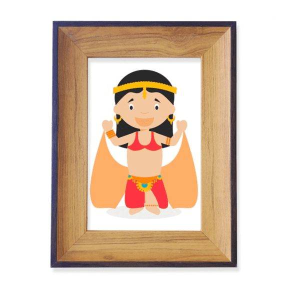 Traditional Oriental Dancer Cartoon Photo Frame Exhibition Display Art Desktop Painting