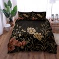 Traditional Pastel Floral Birds Duvet Cover Set King Double Full Twin
