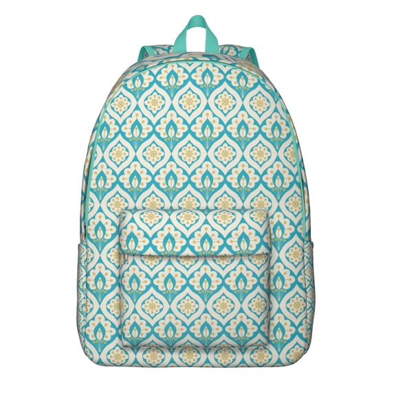 Traditional Pattern Bohemian Backpack for Adults, Unisex Boho Style Bookbag with Front Pocket, Lightweight Travel School Backpack for Women Men, Excellent Gift