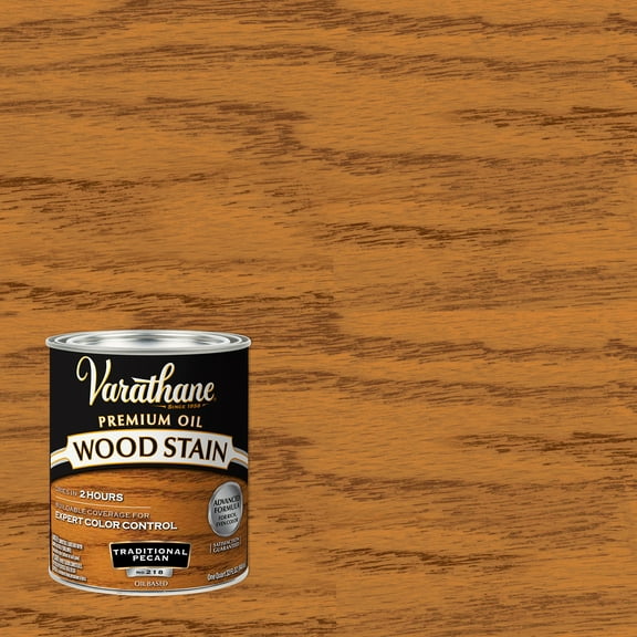 2 Pack, Traditional Pecan, Varathane Premium Oil-Based Interior Wood Stain-211713H, Quart
