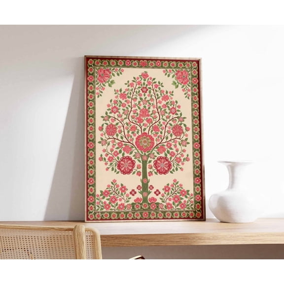 Traditional Pichwai Indian Floral Poster Unframed Paper Print