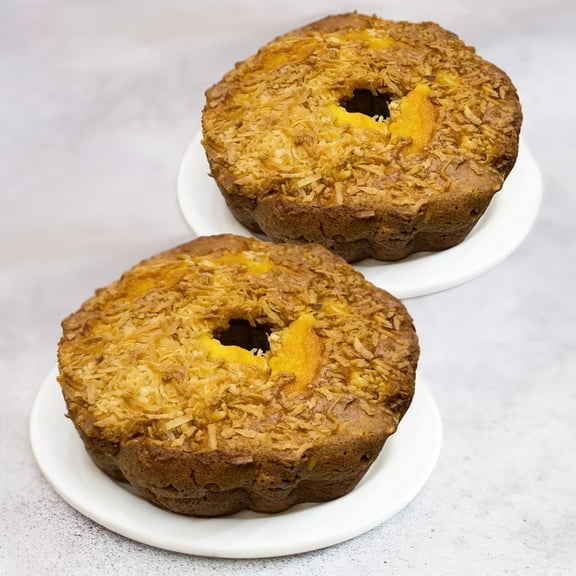 Traditional Pineapple Coconut Coffee Cake Buy One Get One 1/2 off - 1.75 lbs (2 Cakes)