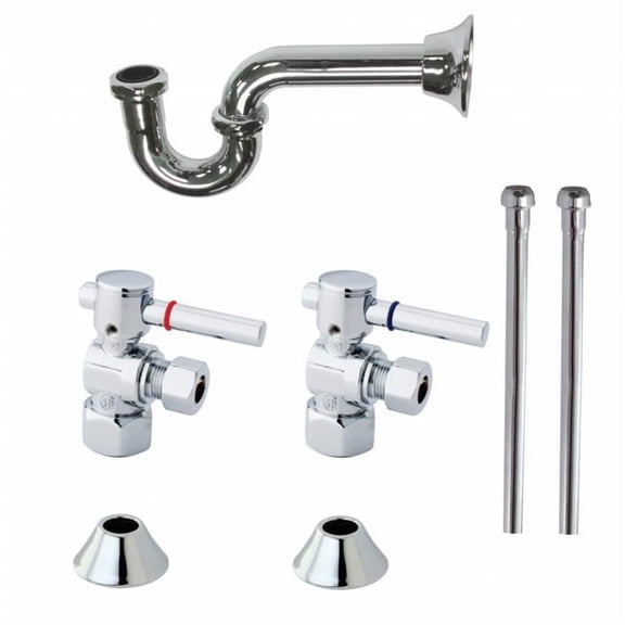 Traditional Plumbing Sink Trim Kit with P Trap for Lavatory & Kitchen - Chrome