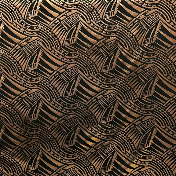 Traditional Polynesian Pattern Fabric | Polyester Foil