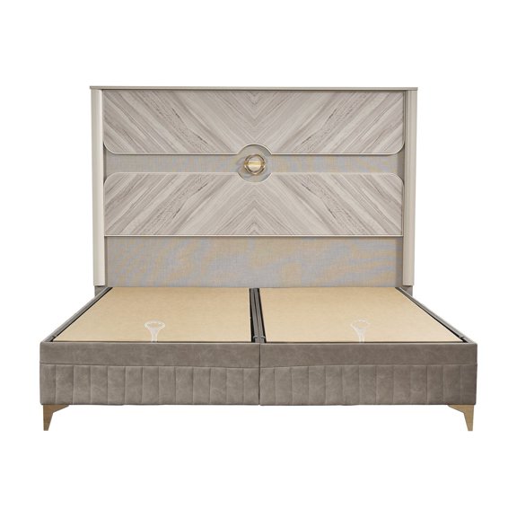 Traditional Queen Bed | Natural Elegance from Eucalyptus-Veneer | Bedroom Setting