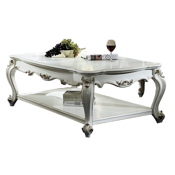 Traditional Rectangular Coffee Table | Display Space for Decor in Living Area | Queen Anne Legs with Vintage Charm | Adapts to Room Designs