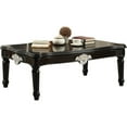 thumbnail image 1 of Traditional Rectangular Wooden Coffee Table with Scalloped Top, Black, 1 of 2
