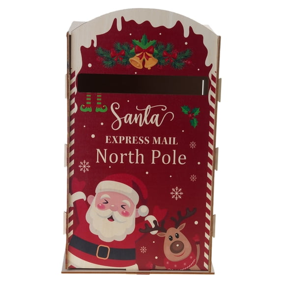 Traditional Red Christmas Mailbox Crafted From Solid Wood Easyly Assembly