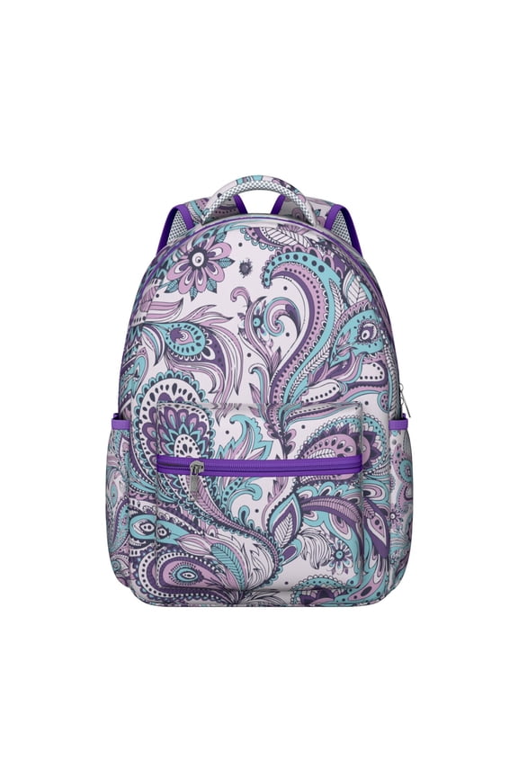 Traditional Retro Boho Chic School Backpack, Durable Composite Oxford Cloth with Vintage Ethnic Patterns, Large Capacity Adjustable Strap Bag for Student’ Outdoor and Travel Use