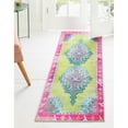 thumbnail image 1 of Traditional Rine Collection Area Rug 2'6"x10' - Green, 1 of 5