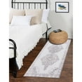 thumbnail image 1 of Traditional Rine Collection Area Rug 2'x6' - White-Gray, 1 of 5