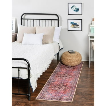 Traditional Rine Collection Area Rug 2'x8' - Red