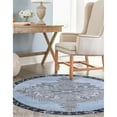 thumbnail image 1 of Traditional Rine Collection Area Rug 3'6" Round - Blue-Gray, 1 of 5