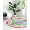 thumbnail image 1 of Traditional Rine Collection Area Rug 3'6" Round - Green, 1 of 5