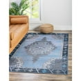 thumbnail image 1 of Traditional Rine Collection Area Rug 5'x8' - Blue-Gray, 1 of 5