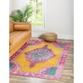 thumbnail image 1 of Traditional Rine Collection Area Rug 5'x8' - Yellow, 1 of 5