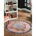 thumbnail image 1 of Traditional Rine Collection Area Rug 7'7" Round - Pink, 1 of 5