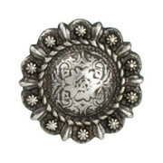 Traditional Roped Berry Screw Back Concho, AS, 20mm (3/4")