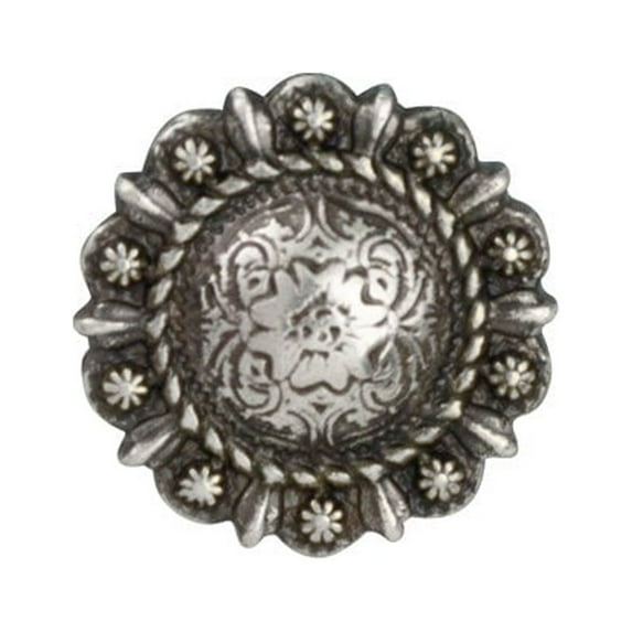 Traditional Roped Berry Screw Back Concho, AS, 20mm (3/4")