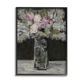 thumbnail image 1 of Traditional Rose Bouquet Still Life Botanical & Floral Painting Black Framed Art Print Wall Art, 1 of 8