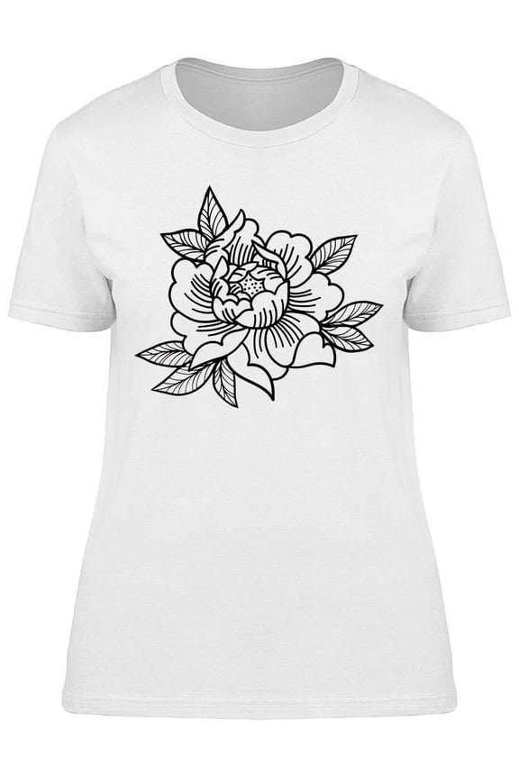 Traditional Rose Design T-Shirt Women -Image by Shutterstock, Female Large