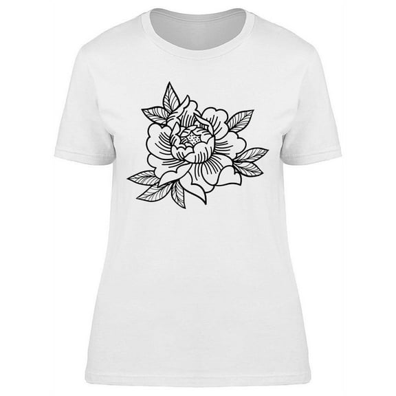 Traditional Rose Design T-Shirt Women -Image by Shutterstock, Female Small