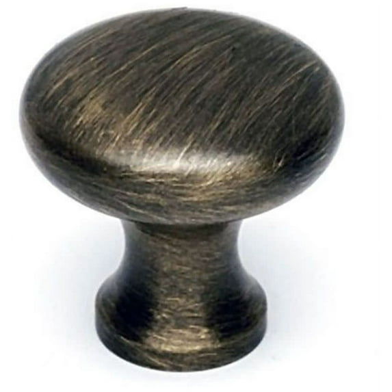 Traditional Round Knob, Antique English, 0.75" H x 0.75" W x 0.38" D (Set of 2)