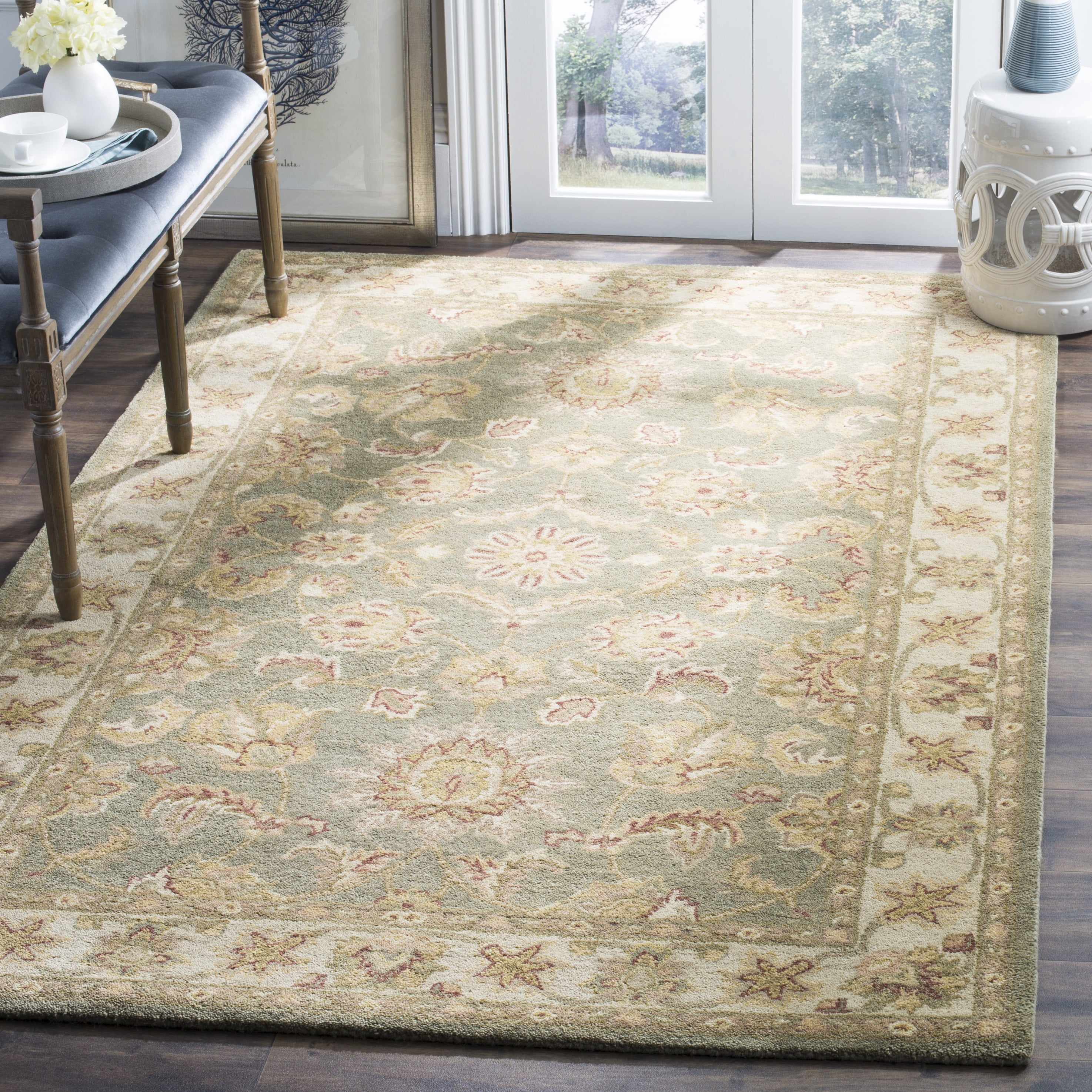 Safavieh Antiquity Clematis Oriental Wool Area Rug, Green/Gold, 12' x ...