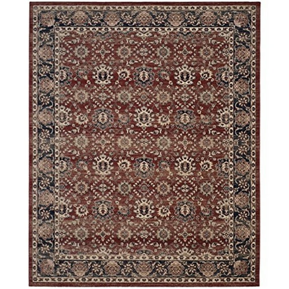 Traditional Rug - Artisan 59% Cotton 32% Jute 9% Polypropylene -Rust/Navy Style-C-Color:Rust/Navy,Design:Traditional,Shape:Large Rectangle,Size:12'L x 9'W