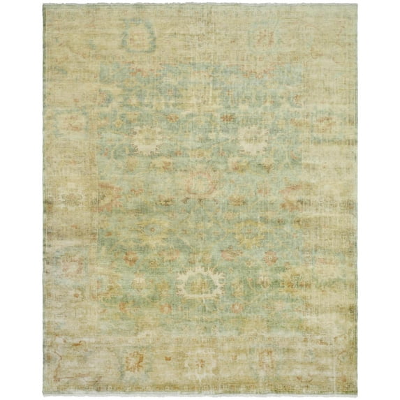 Traditional Rug - Oushak Wool Pile -Dark Green/Brown-Color:Dark Green/Brown,Design:Traditional,Shape:Oversized,Size:16'6" X 19'
