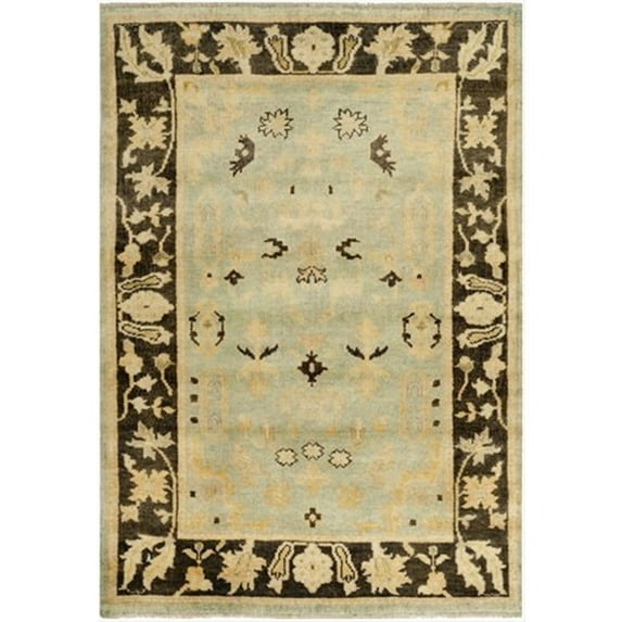 Traditional Rug - Oushak Wool Pile -Light Blue/Brown-Color:Light Blue/Brown,Design:Traditional,Shape:Runner,Size:10'L x 3'W