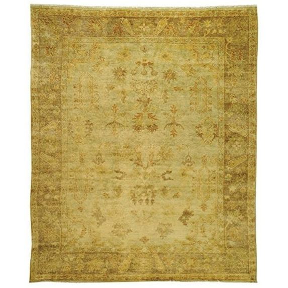Traditional Rug - Oushak Wool Pile -Soft Green/Rust-Color:Soft Green/Rust,Design:Traditional,Shape:Oversized,Size:14'L x 10'W