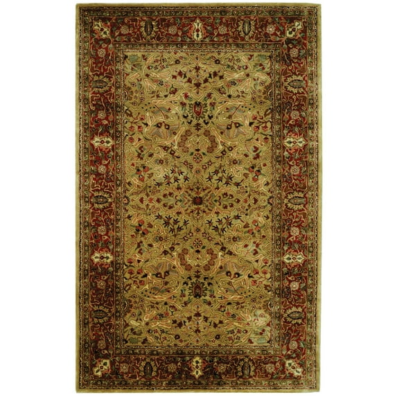 Traditional Rug - Persian Legend New Zealand Wool -Gold/Rust-Color:Gold/Rust,Design:Traditional,Shape:Rectangle,Size:8'L x 5' W