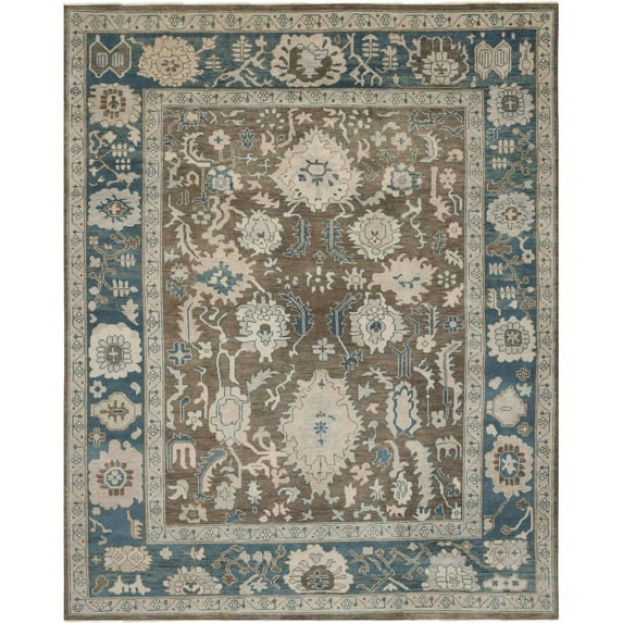 Traditional Rug - Sultanabad Wool Pile, Cotton Weft -Blue-Color:Blue,Design:Traditional,Shape:Rectangle,Size:10'L x 8' W