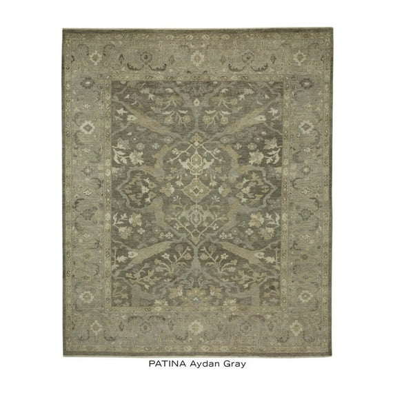 Traditional Rug - Sultanabad Wool Pile, Cotton Weft -Grey-Color:Grey,Design:Traditional,Shape:Oversized,Size:18'L x 12'W